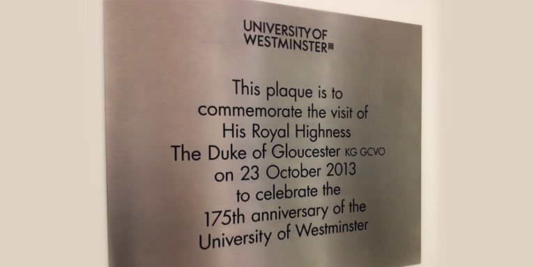 university of westminster engraving